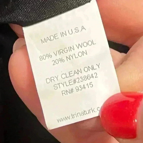 Trina Turk Wool Blend Jacket Size 4 Tweed Preppy Velvet Trim Bows Chic Career - Picture 9 of 10